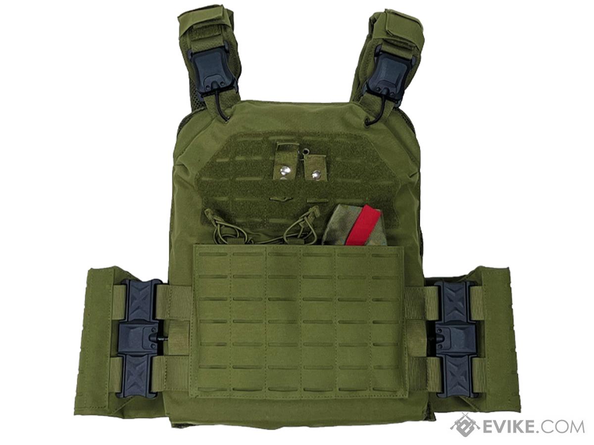 NcSTAR Quick-Release Laser Cut Plate Carrier (Color: OD Green / 10x12)