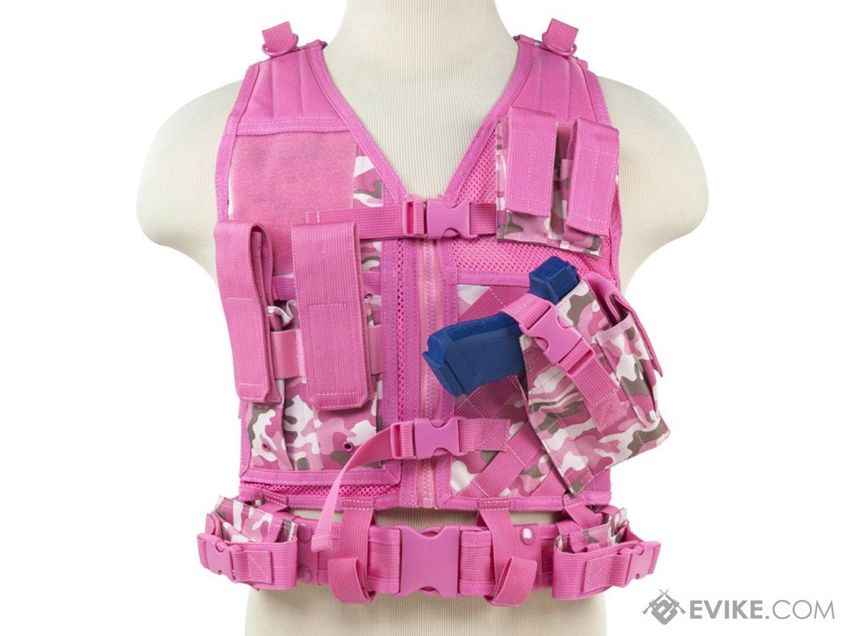 NcStar VISM Children's Tactical Vest (Color: Pink Camo / X-Small - Small)