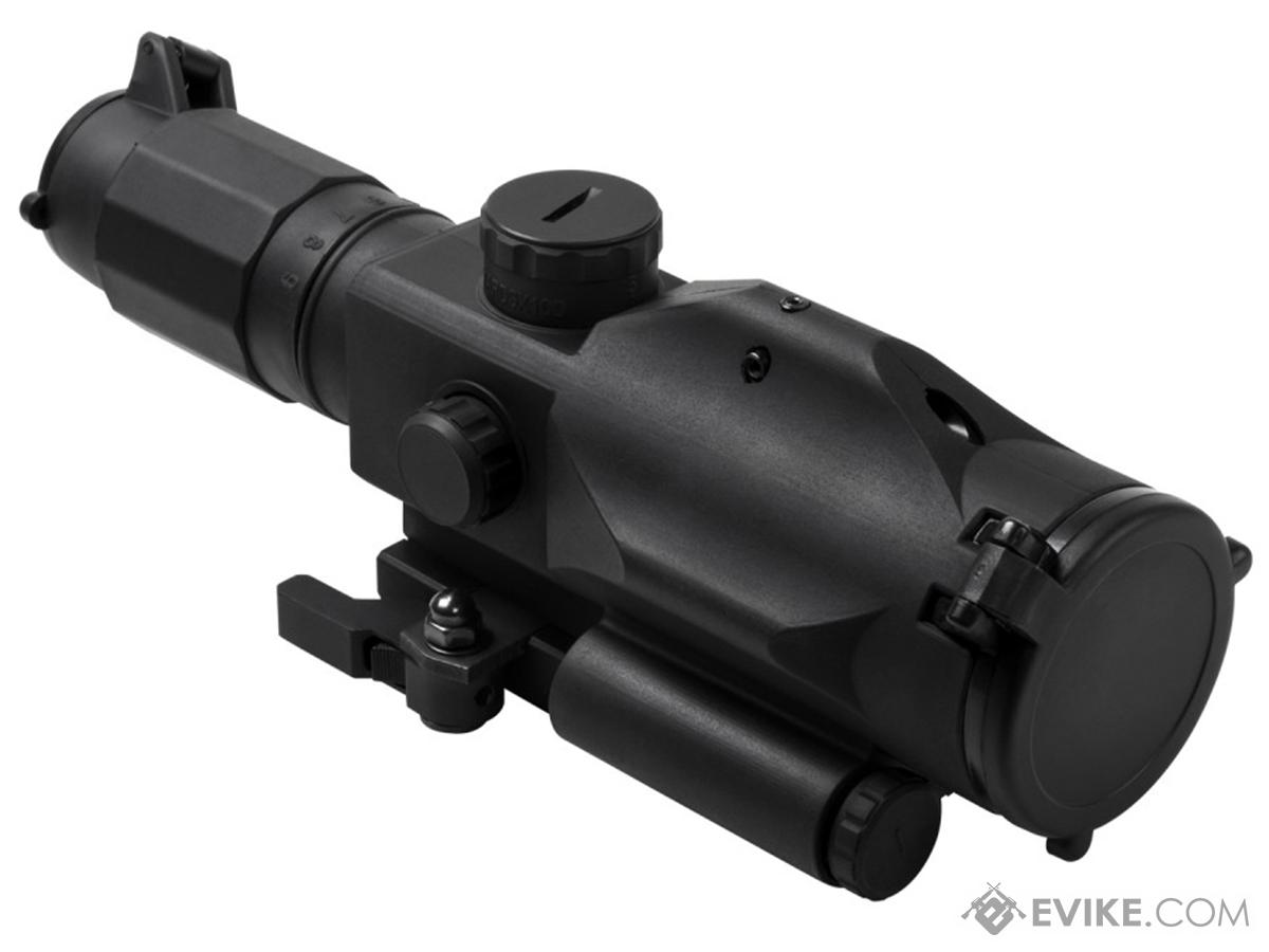 NcStar / VISM SRT 3-9x40 Gen3 Illuminated Compact Rifle Scope w/ Green Laser (Model: P4 Sniper Reticle / Red/Blue Illumination)