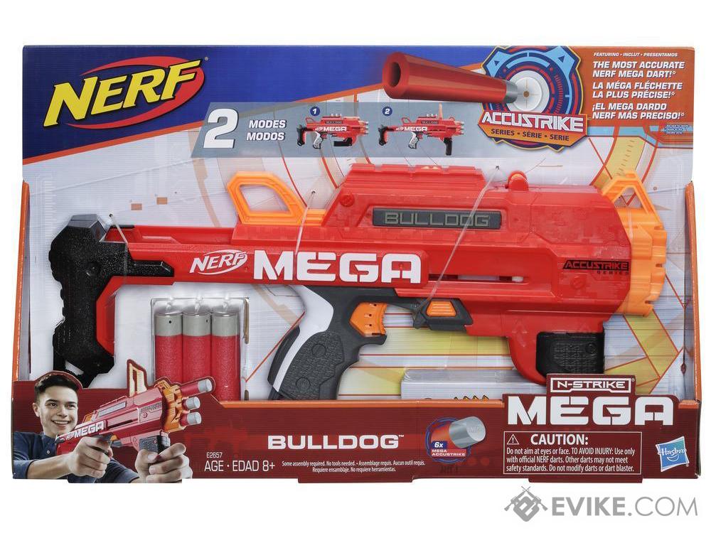 Nerf AccuStrike Mega Bulldog Blaster, MORE, Gel Ball and Foam Dart ...