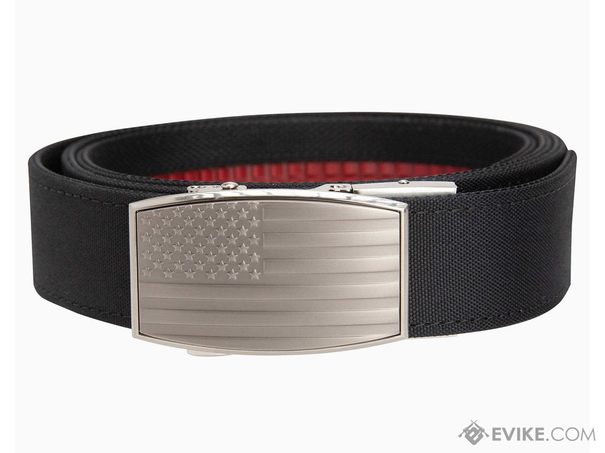 NexBelt PreciseFit 1.5 Strap EDC Belt (Model: Aston USA Flag / Black)