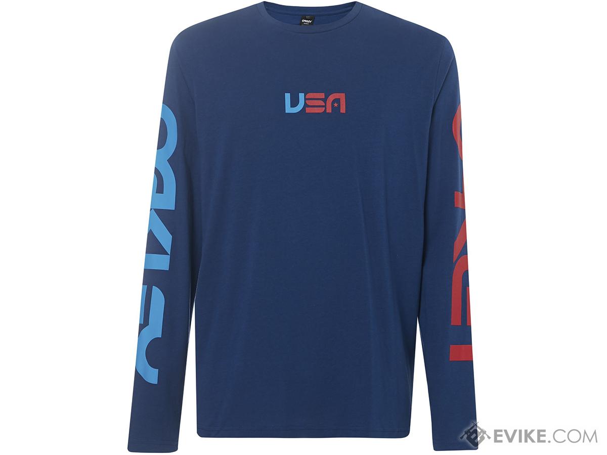 Oakley USA Star Long Sleeve Tee (Color: Dark Blue / Medium)