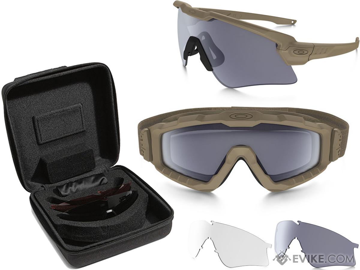 Oakley SI Ballistic M Frame Alpha Operator Kit (Color: Terrain Tan / Clear,  Grey, PRIZM TR45, PRIZM TR22 Lens / Square Case), Tactical Gear/Apparel,  Eye Protection & Eyewear, Goggles  Airsoft
