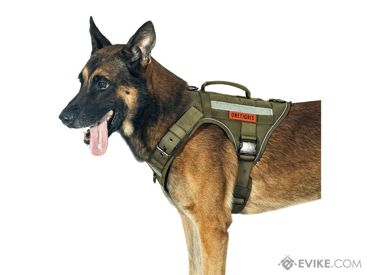 OneTigris FIRE TANKER K9 Dog Harness (Color: Ranger Green / Medium ...