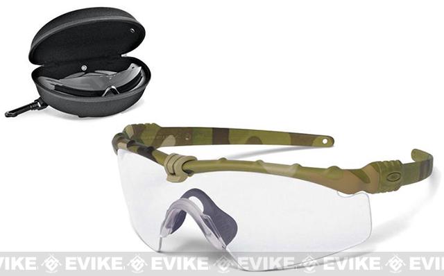 Oakley SI Ballistic M Frame  Strike Array Shooting Glasses (Color:  Multicam / Clear, Smoke Grey Lenses), Tactical Gear/Apparel, Eye Protection  & Eyewear, Shooting Glasses  Airsoft Superstore