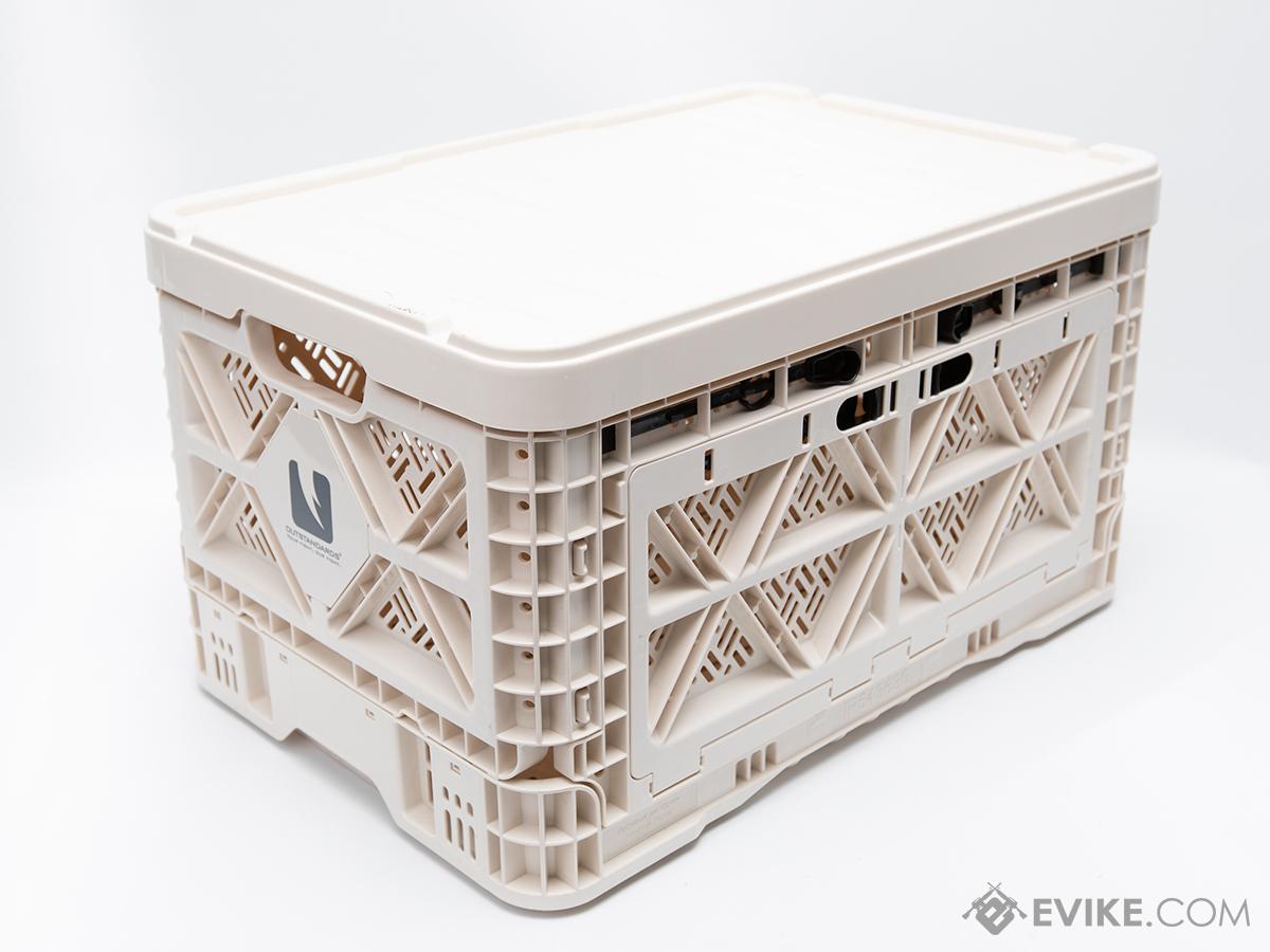 Outstandards Transformer Collapsible Smart Carrying Crate (Color: Ivory / 48L / All-In-One Package)
