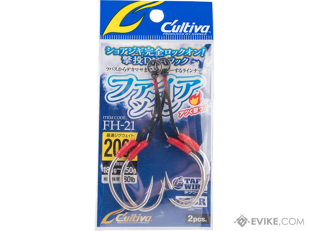 Owner Cultiva Fire Twin Assist Jigging Hooks (Size: 120g / 4/0)