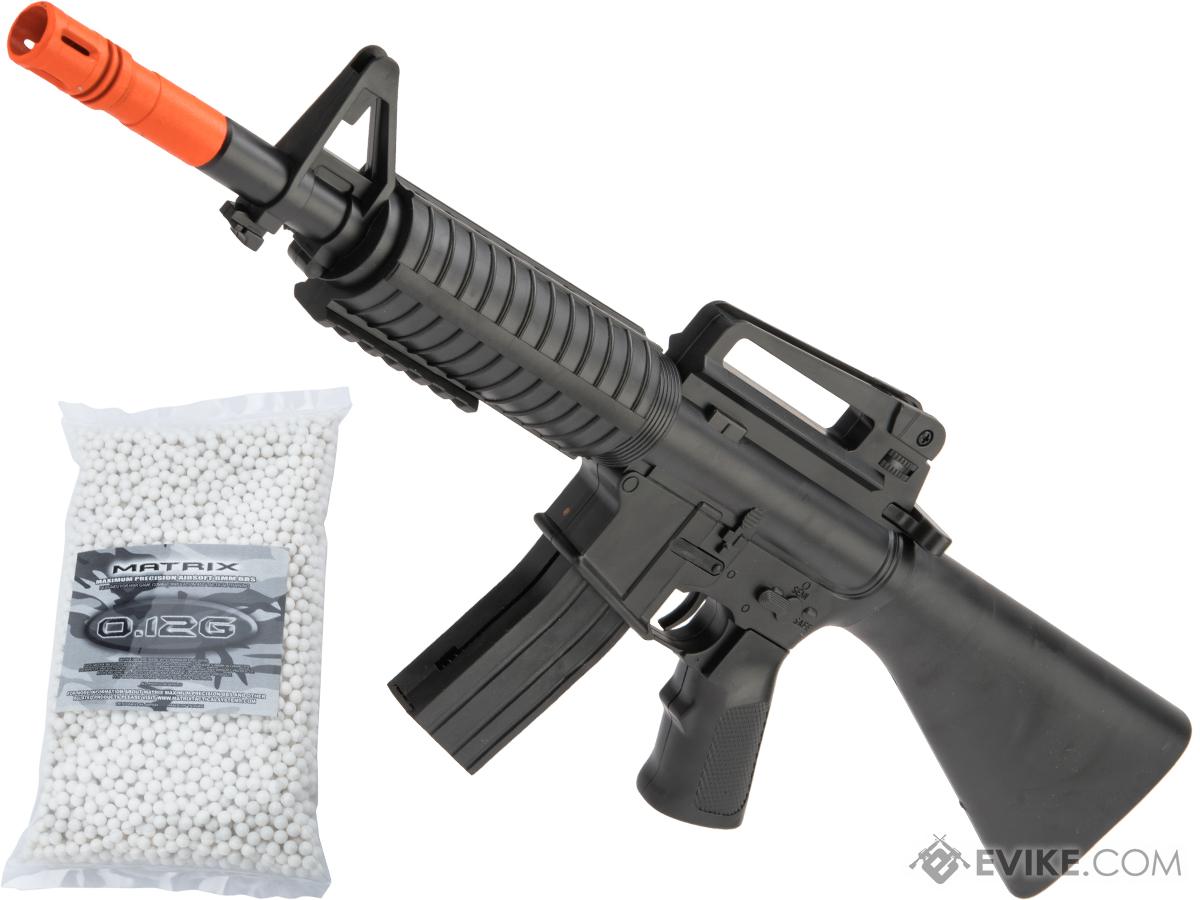 ASP Mini M16 Single Shot Spring Powered Airsoft Rifle (Package: Rifle / Add 5000 BBs)