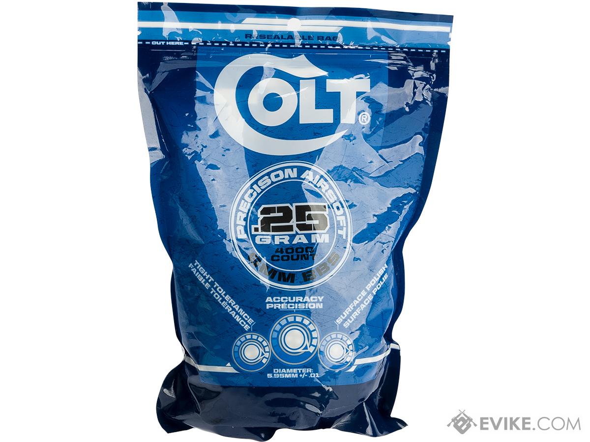 Colt Licensed Premium 6mm High Grade Precision Airsoft BBs (Weight: .25g / 4000 Rounds / White)