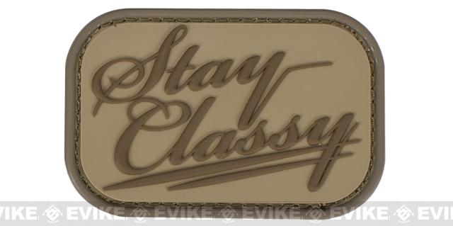 Mil-Spec Monkey Stay Classy PVC Morale Patch (Color: Desert)