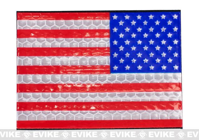 Reflective Us Flag Patch Full Color Reverse Tactical Gear Apparel