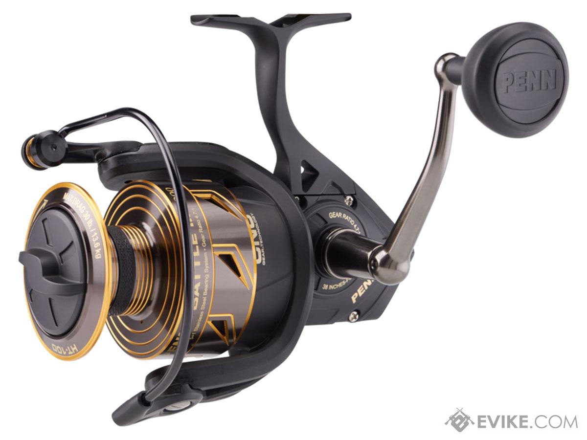 Penn Battle III Ambidextrous Reversible Spinning Fishing Reel (Model: Black Gold / BTLIII8000)