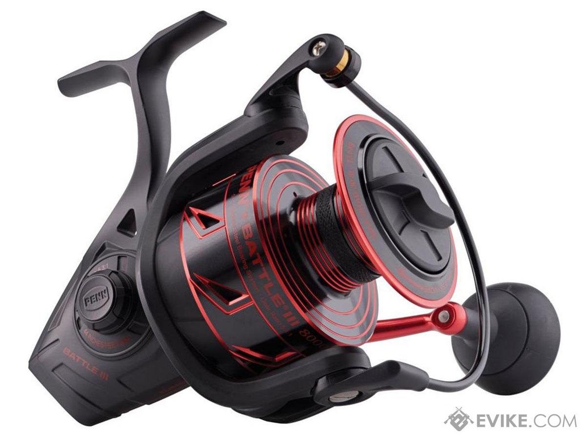 Penn Battle III Ambidextrous Reversible Spinning Fishing Reel (Model: Red  Black / BTLIII8000HS), MORE, Fishing, Reels -  Airsoft Superstore