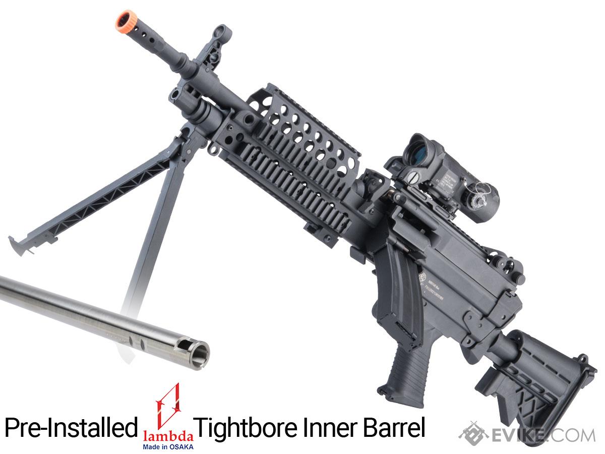 Cybergun FN Licensed M249 MINIMI Featherweight Airsoft Machine Gun (Model: MK46 / 400 FPS / Performance Package)