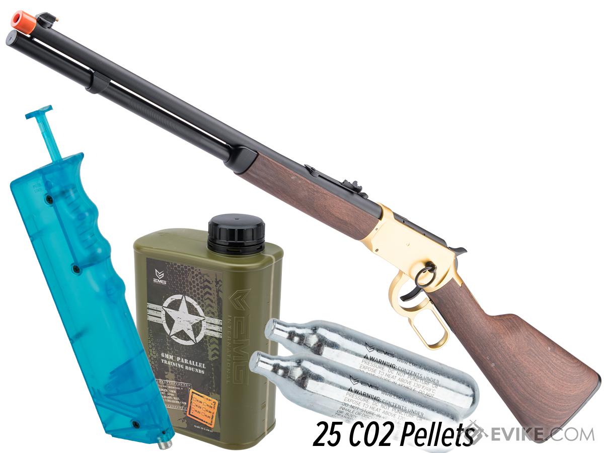 Double Bell M1894 CO2 Lever Action Shell Ejecting Rifle (Model: Imitation Wood / Gold / Reload Package)