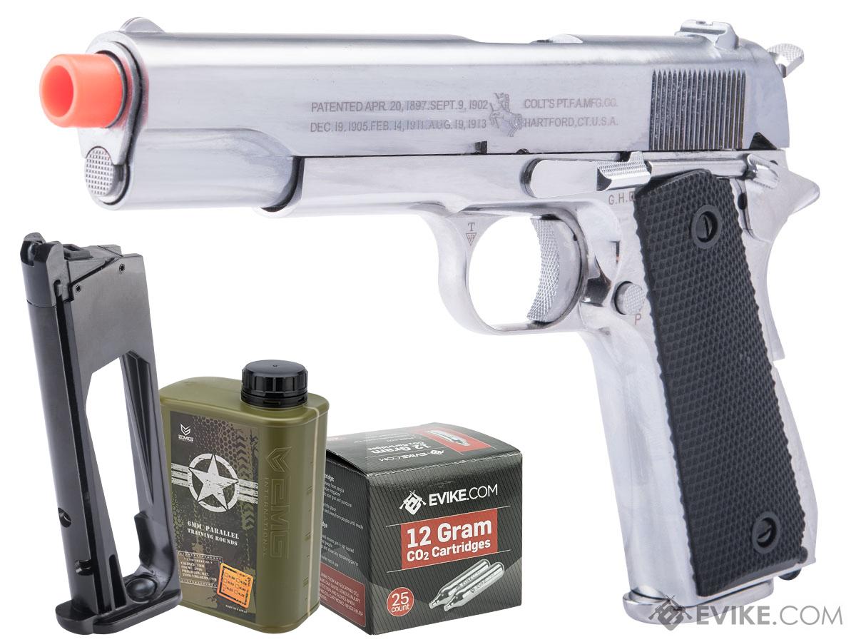 Colt 1911 CO2 Metal Blowback Airsoft Pistol, Kit