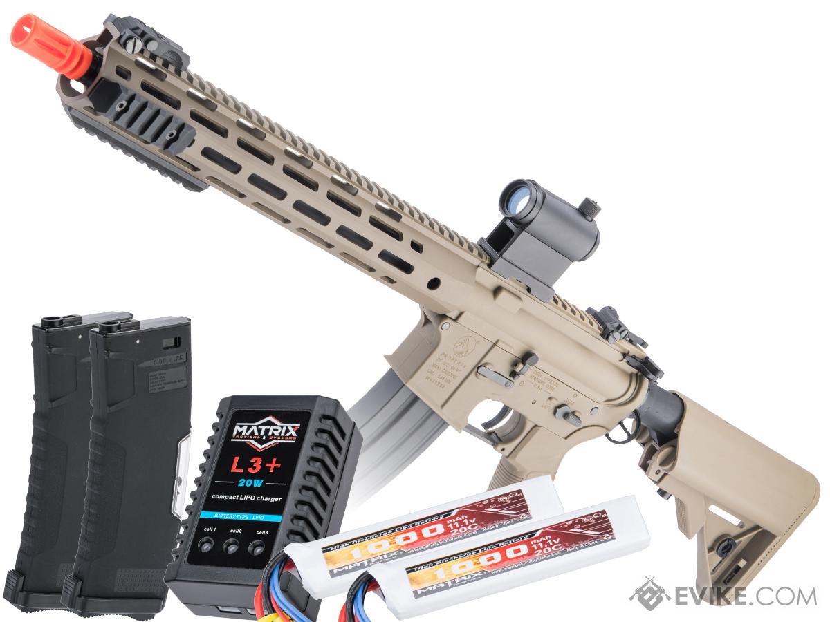 Cybergun Licensed Colt Sportsline M4 AEG Rifle w/ G3 Micro-Switch Gearbox (Model: URX4 14.5 / Tan / Go Airsoft Package)