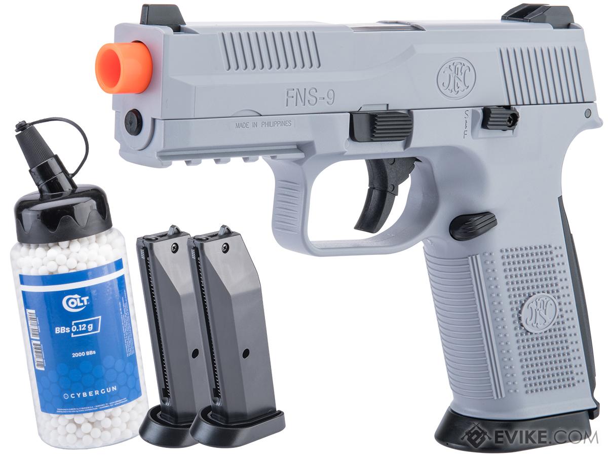 FN Herstal FNS-9 Airsoft Spring Pistol by CyberGun (Color: Wolf Grey  / Reload Package)