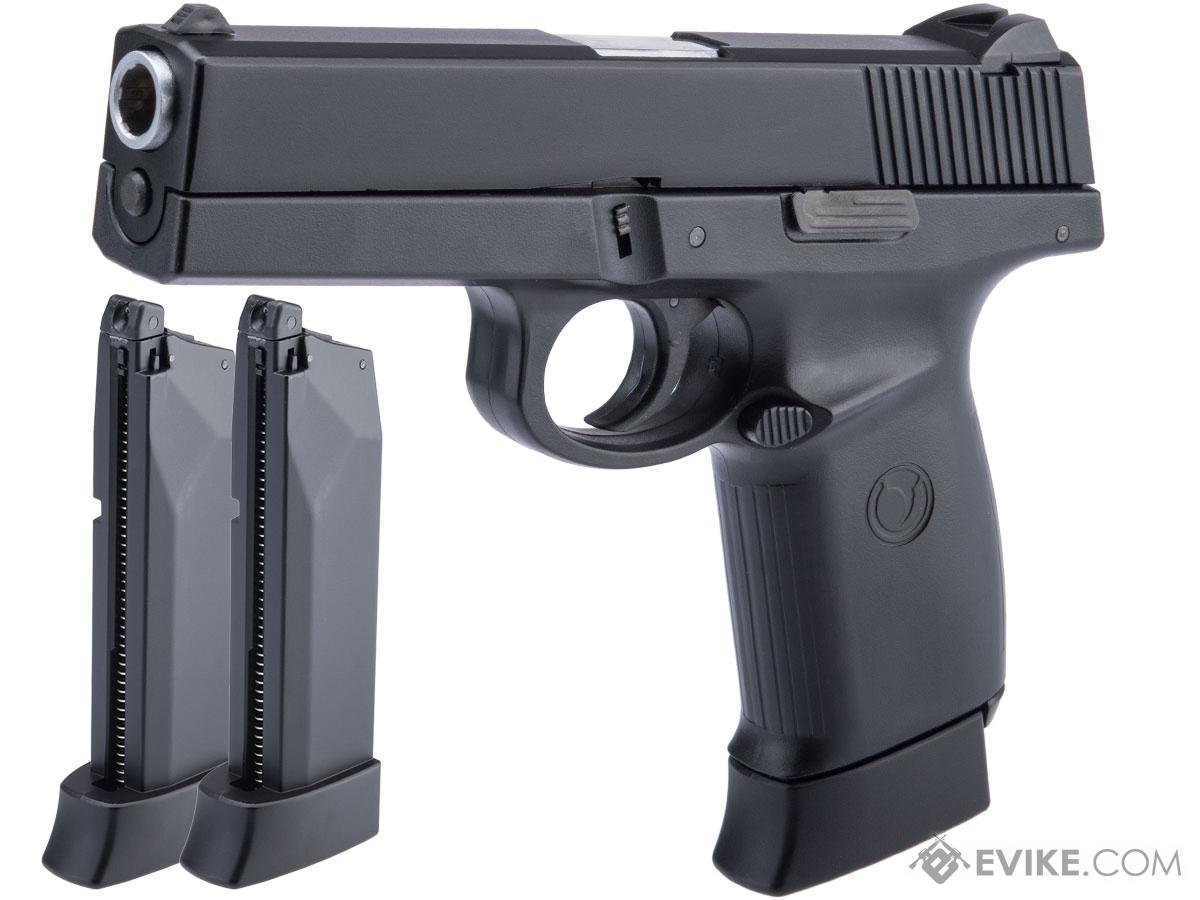 KWC 4.5mm / .177 CO2 Blowback Sigma 40F Pistol (Color: Black / Add 2x Magazines)