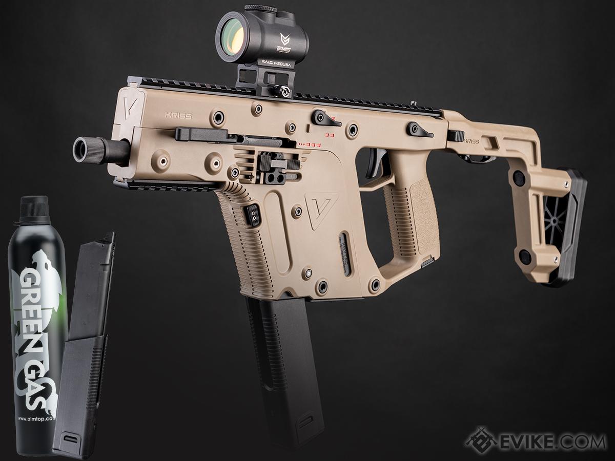 Krytac KRISS Vector Gas Blowback Airsoft GBB SMG (Color: Flat Dark Earth / Contender Package)