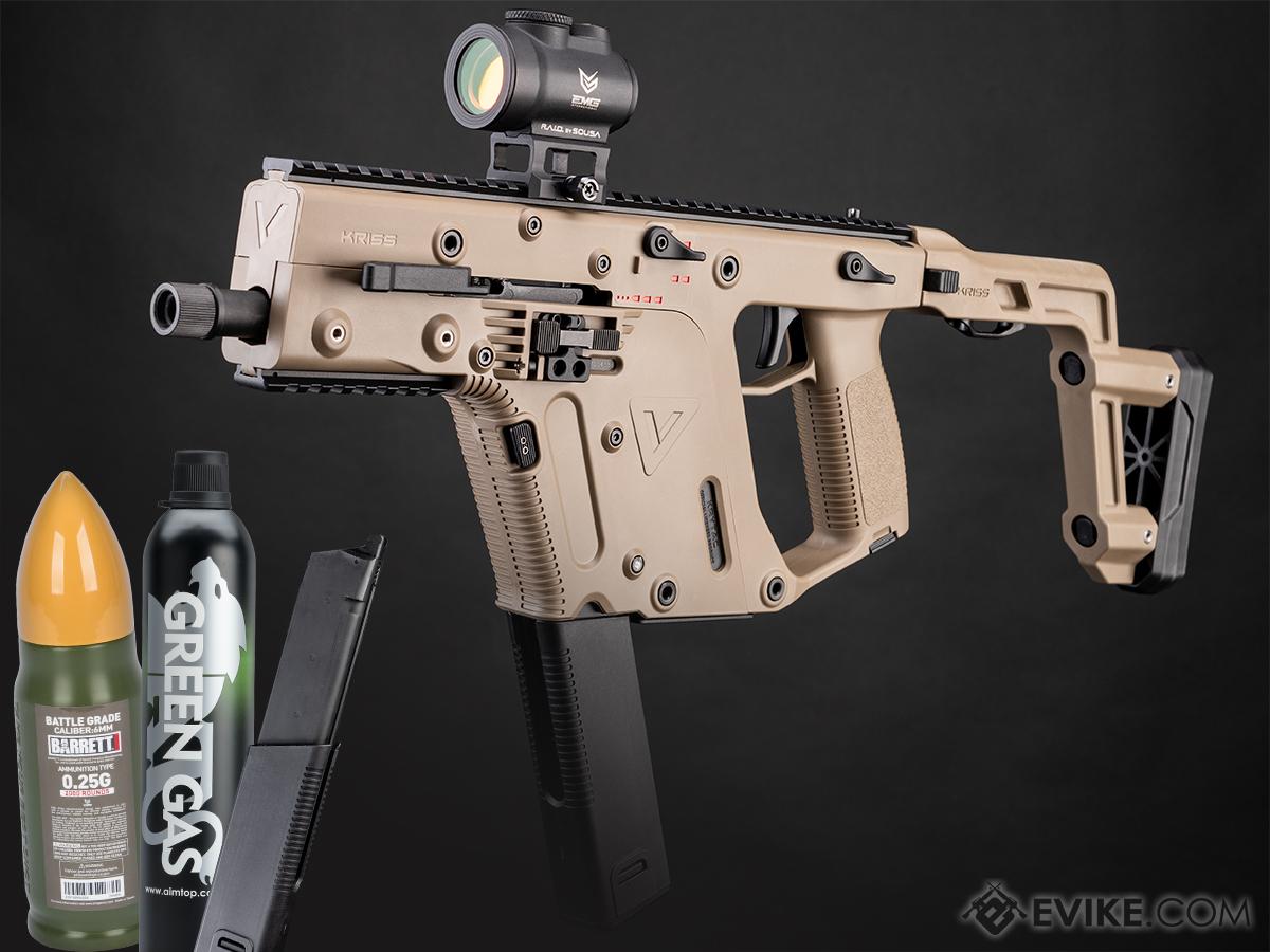 Krytac KRISS Vector Gas Blowback Airsoft GBB SMG (Color: Flat Dark Earth / Essentials Package)