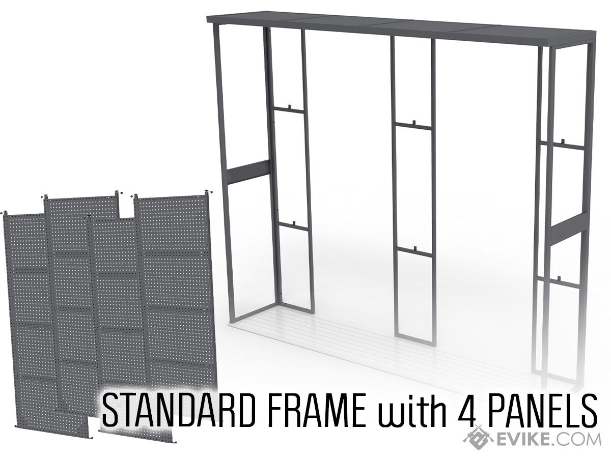 EMG Battle Wall System Weapon Display & Storage Solution Modular Sliding Wall Rack (Model: Standard Frame w/ 4x Panels)