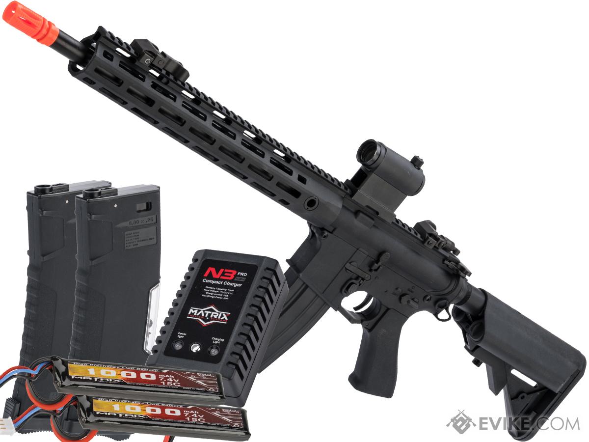 CYMA Sport M4 Carbine Airsoft AEG (Model: 13 M-LOK Handguard / Go Airsoft Package)
