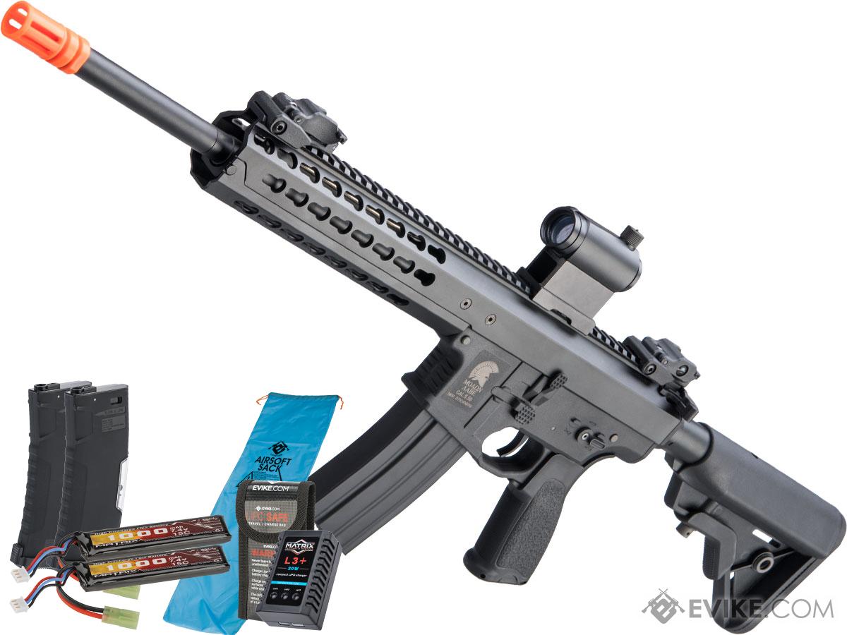 Matrix Warlord Modular Airsoft AEG (Model: B / Rifle Length / Black / Go Airsoft Package)