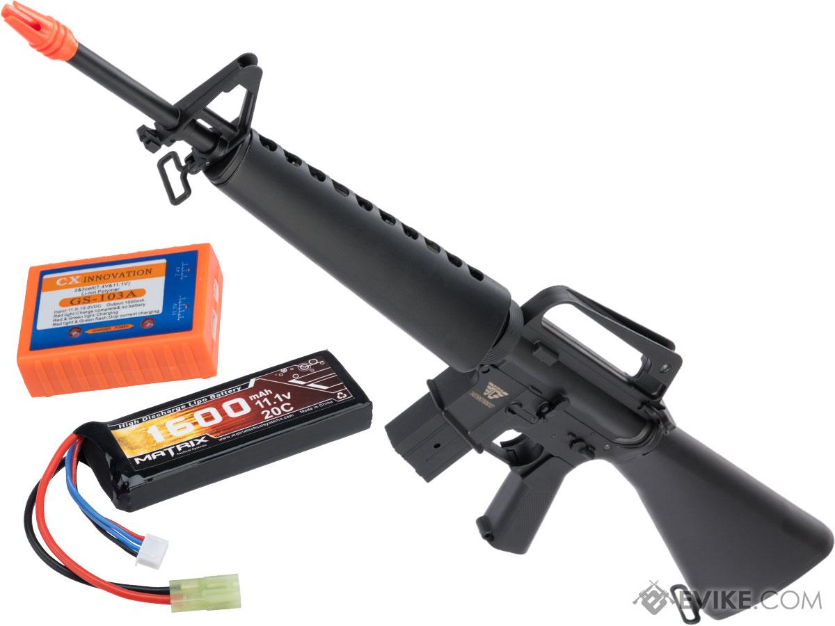 JG M16 Vietnam Airsoft AEG Rifle w/ Lipo Ready Gearbox (Package: Add 11.1v  1600mAh LiPo Battery + Smart Charger), Airsoft Guns, Airsoft Electric  Rifles -  Airsoft Superstore