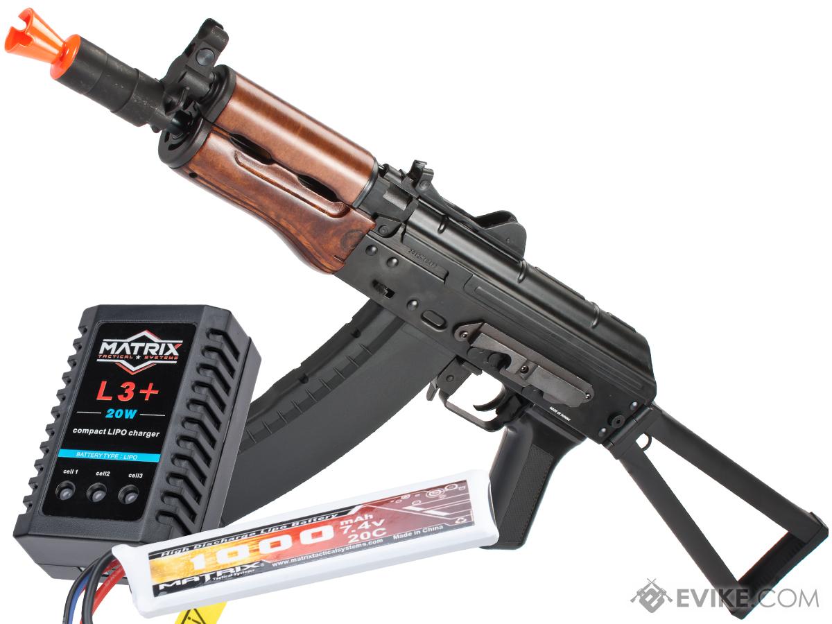 G&G GKS74U Full Metal Airsoft AEG Rifle (Package: Add 7.4v LiPo Battery + BMS Charger + LiPo Safe)