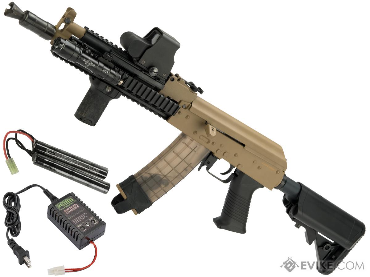  Evike Airsoft - Golden Eagle M4 Tactical-System V.II Full Size AEG  Airsoft Rifle (Color: Black - 9.6v NiMH Battery Package) : Sports & Outdoors