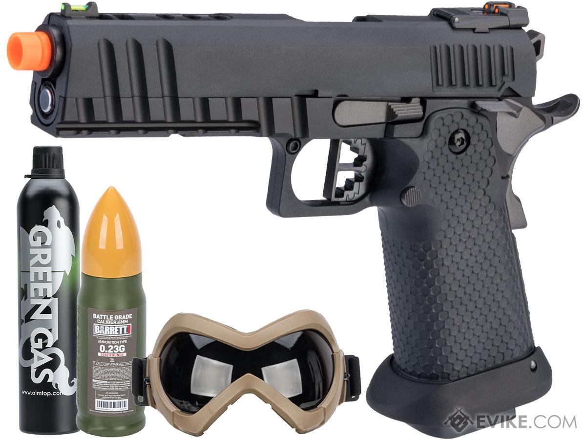 AW Custom Ace Competitor Hi-CAPA Gas Blowback Airsoft Pistol (Package: Black / Green Gas / Starter's Package)