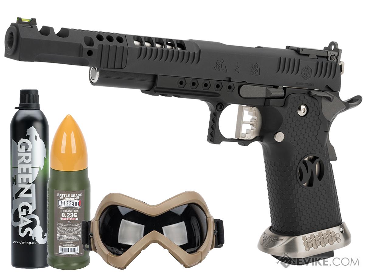 AW Custom HX24 Wind Velocity IPSC Gas Blowback Airsoft Pistol (Color: Black / Semi / Starter's Package)