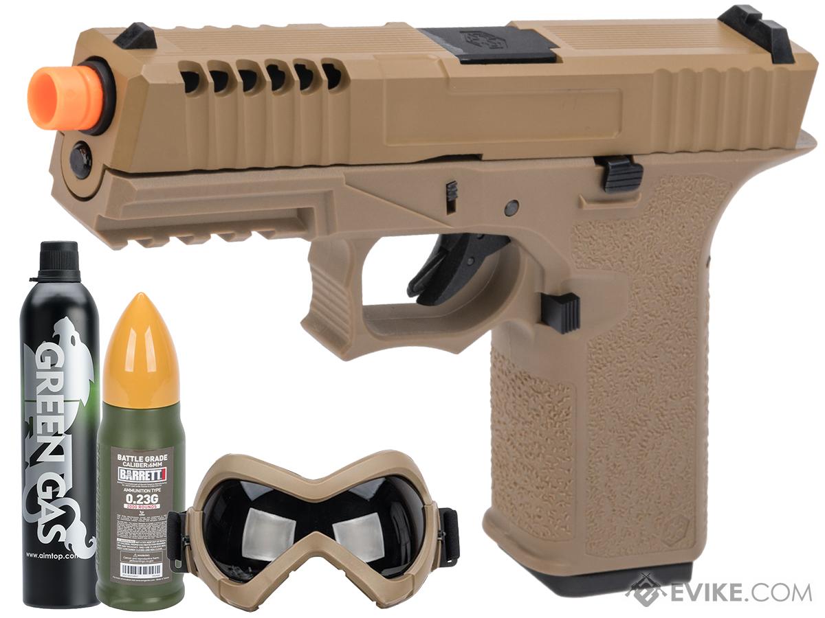 AW Custom VX7 Series Gas Blowback Airsoft Pistol (Model: Z80 / Green Gas / FDE / Starter's Package)