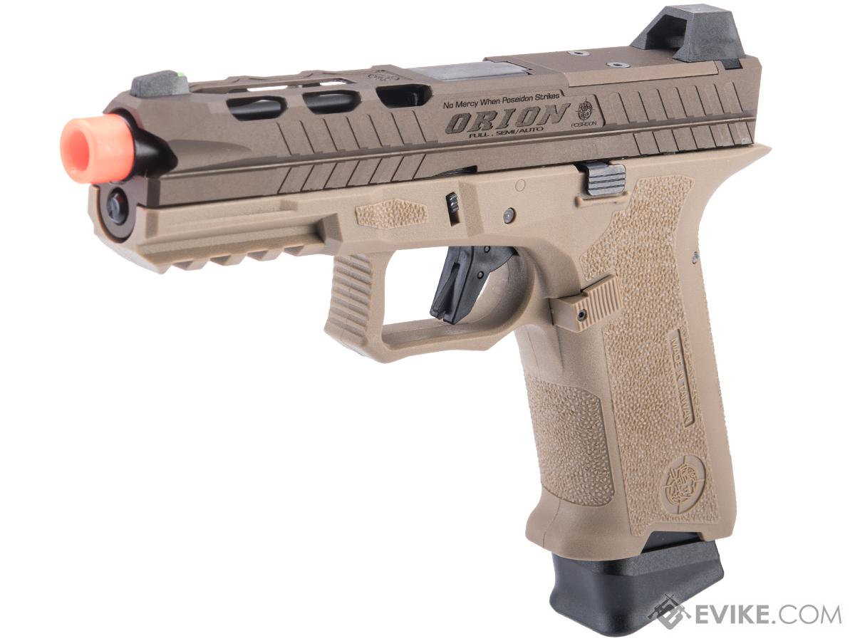 Poseidon Orion Performance Series Select-Fire Gas Blowback Airsoft Pistol (Model: No.2 / Tan)