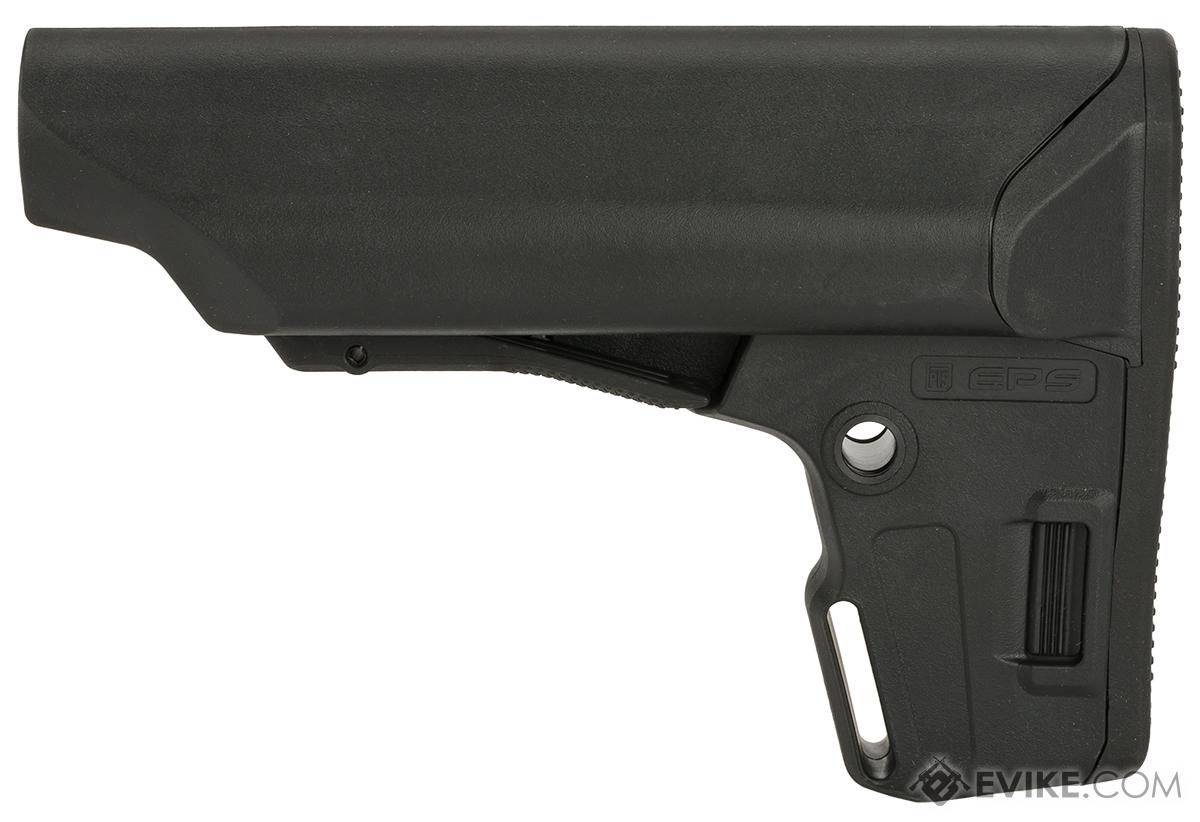 PTS Enhanced Polymer Stock (EPS) for Airsoft Rifles (Color: Black