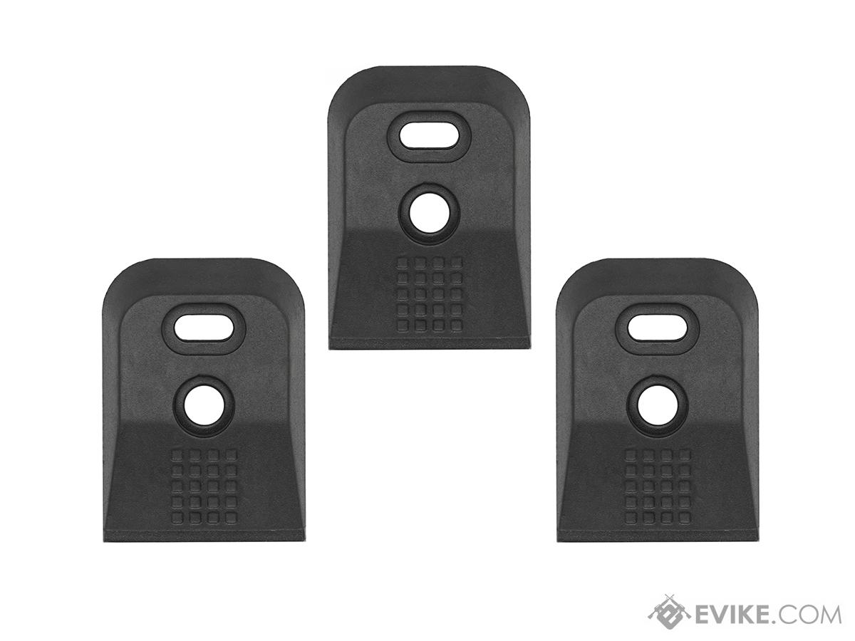 PTS Enhanced Pistol Shockplate for Airsoft Pistols (Model: PTS SideArm / Black / 3 Pack)