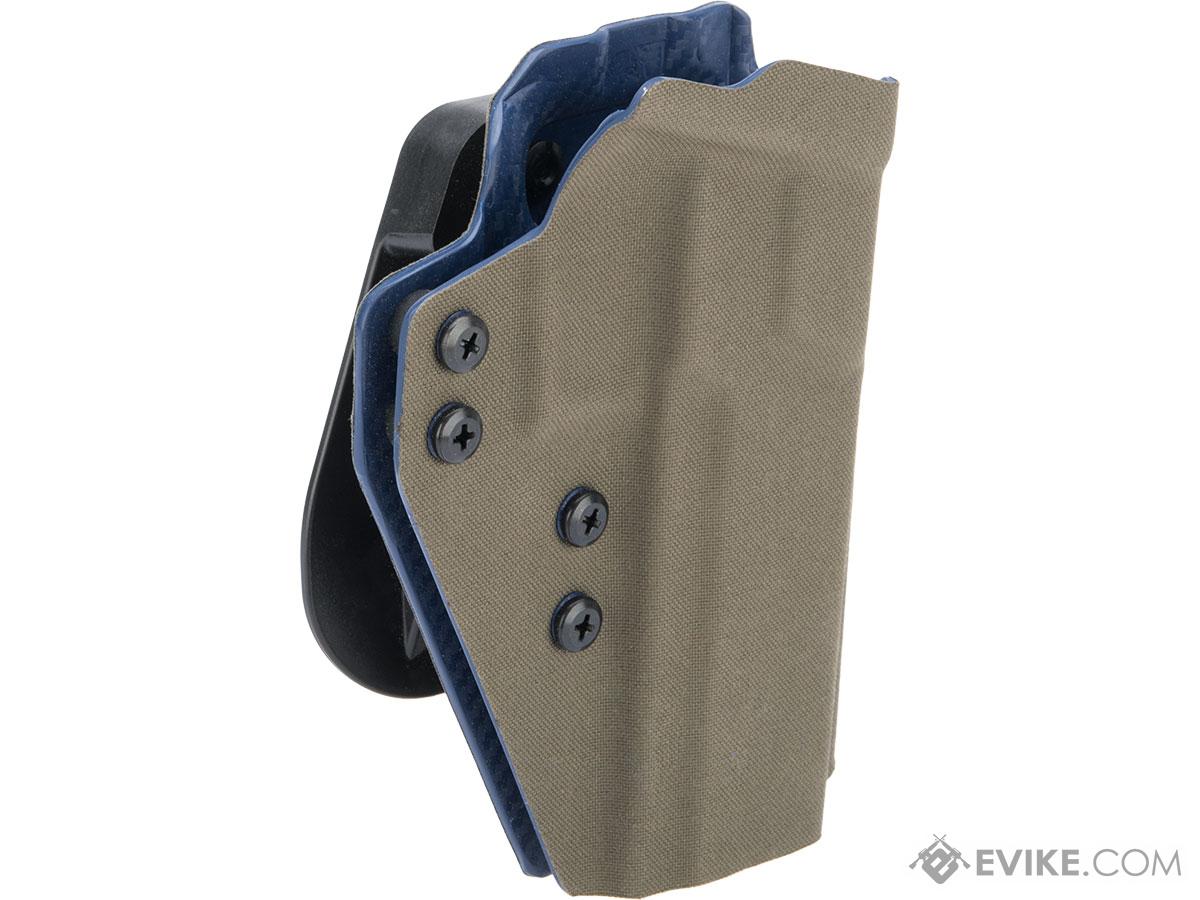 QVO Tactical Secondary OWB Kydex Holster for SIG Sauer M17 Series (Color: Ranger Green)