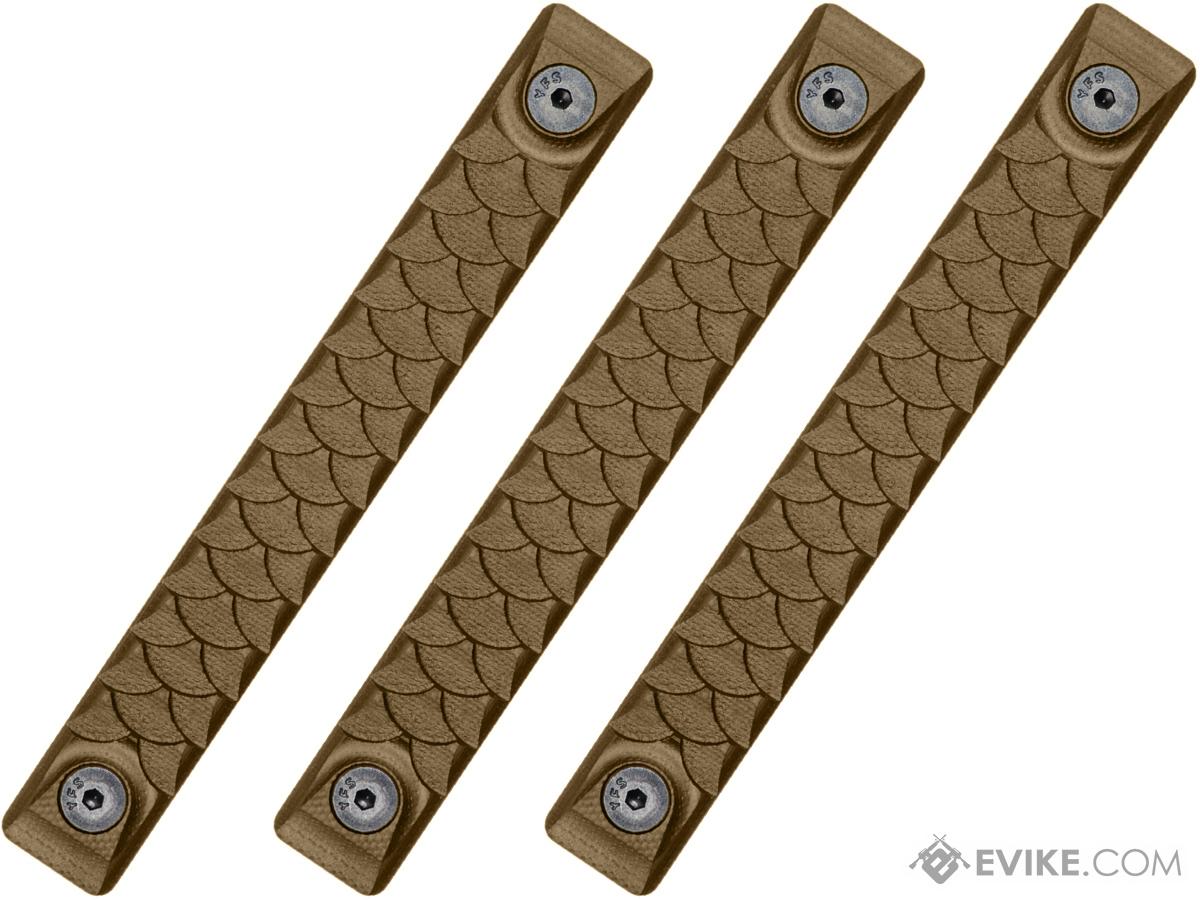 RailScales HTP Dragon Scales for KeyMod and M-LOK Handguards (Model: Flat Dark Earth / M-LOK / 3 Pack / 2.5 Slot)