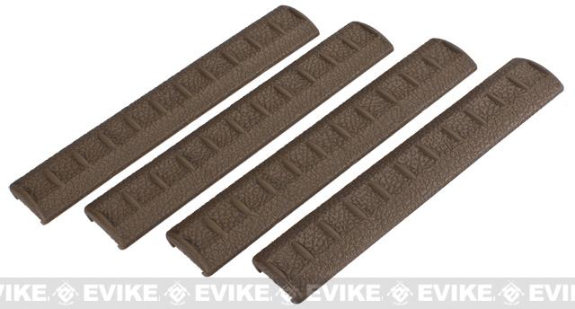 APS Rubber Rail Cover for 20mm Rails - Set of 4 (Color: Dark Earth)