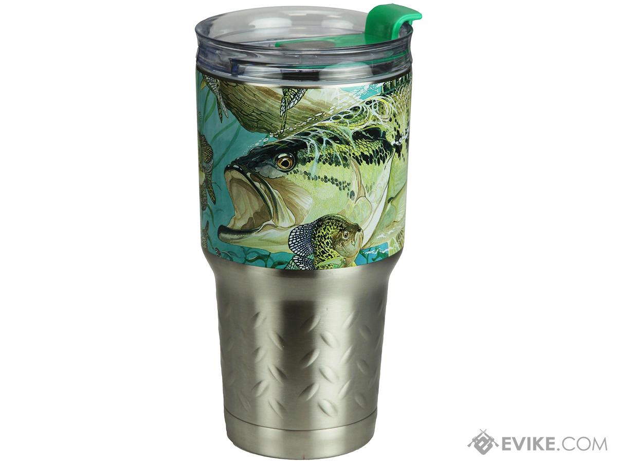 River's Edge Stainless Steel 24oz Tumbler w/ Double-Wall Insulation (Type: Bass)