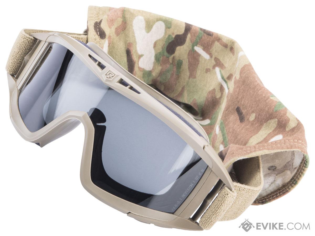 Revision Desert Locust® Ballistic Goggles US Military Kit (Color: Tan 499 Frame & Smoke Lens), Tactical Gear/Apparel, Eye Protection & Goggles - Evike.com Airsoft Superstore
