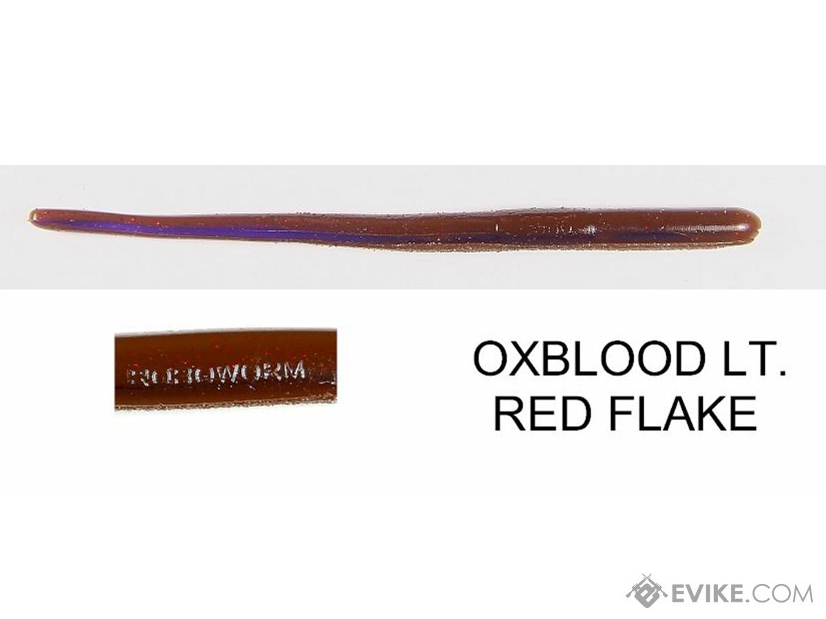 Roboworm 4 .5 Straight Tail Worm (Model: Oxblood Light Red Flake