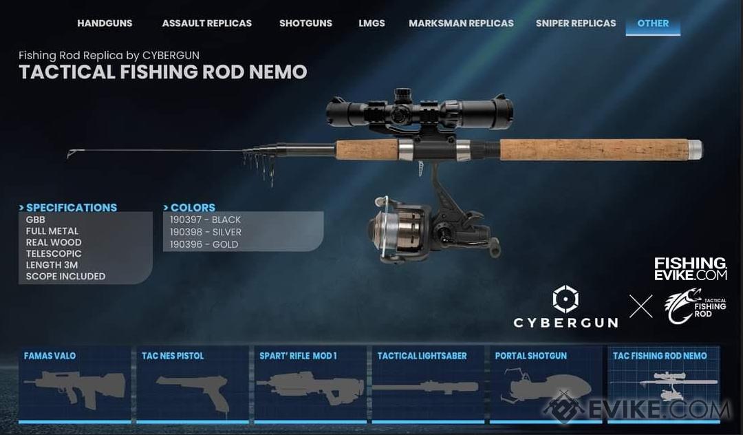 Cybergun x Fishing.Evike April 1st, 2022 Special Limited Edition Tactical Fishing  Rod Replica NEMO, Airsoft Guns, Airsoft Sniper Rifles -  Airsoft  Superstore
