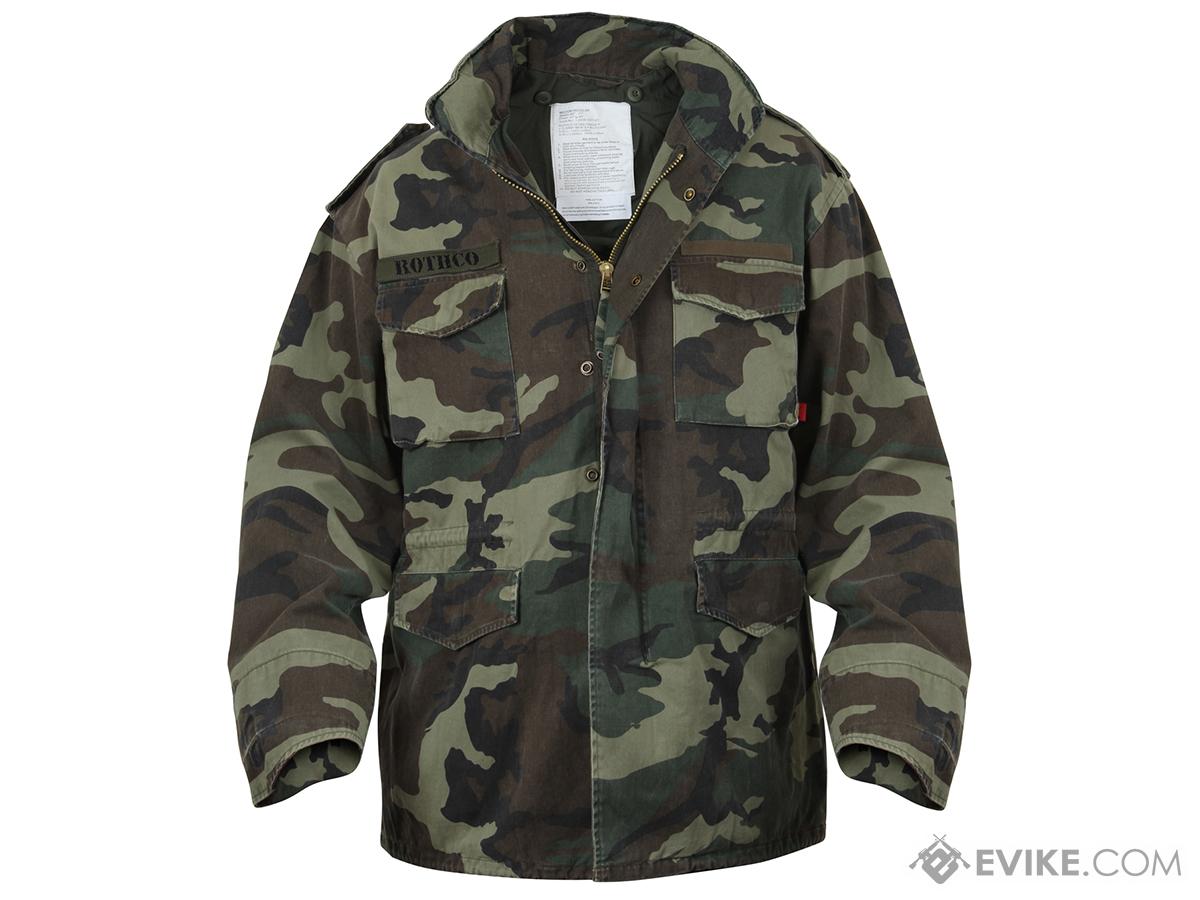 Rothco Vintage M-65 Field Jackets (Color: Woodland Camo / Large ...