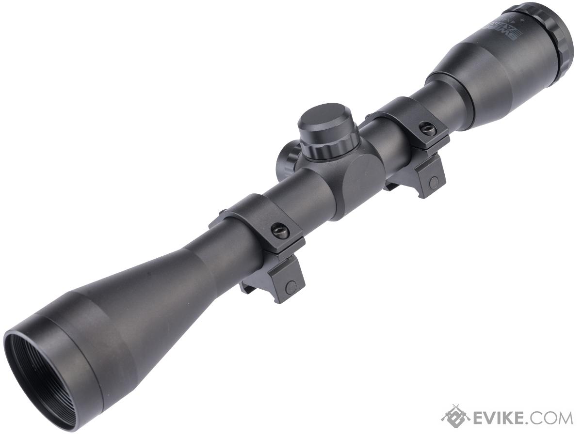 Swiss Arms 4x40 Tactical Scope w Mounting Rings Accessories Parts Scopes Optics Rifle Scopes Evike Airsoft Superstore