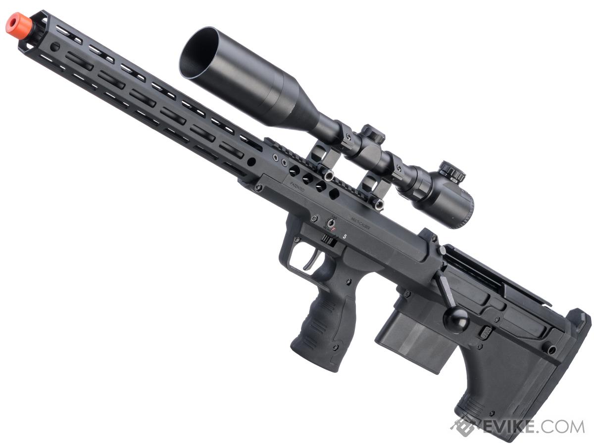 Desert Tech SRS-A2 22 Covert Pull Bolt Action Bullpup Sniper Rifle by Silverback Airsoft (Color: Black / Left-Handed)