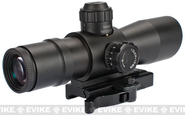 Zombie Stryke 4x32 Compact Dual Illuminated Biohazard Reticle QD Scope ...