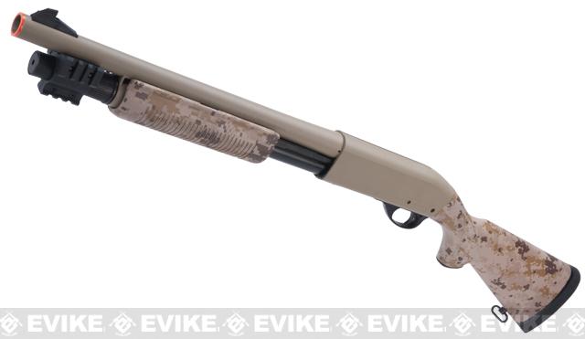 Maruzen Limited Edition M870 Desert Recon Shell Ejecting Airsoft Gas Shotgun