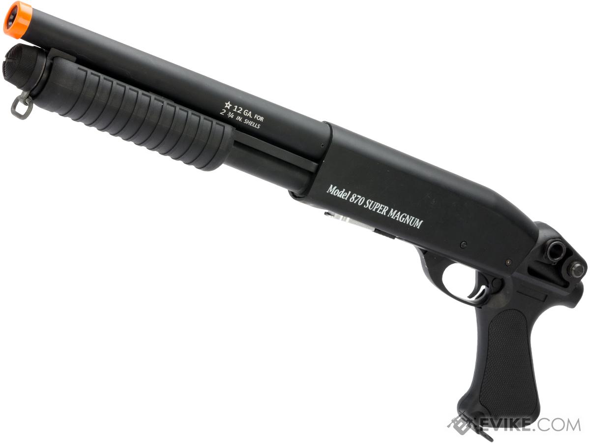 S&T M870 Type Full Metal Airsoft Training Shotgun (Version: Police / Black  / Wood Stock), Airsoft Guns, Airsoft Shotguns -  Airsoft Superstore